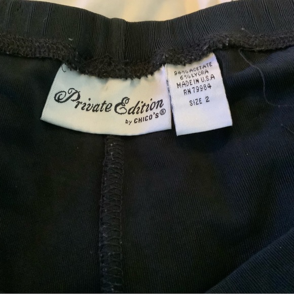 Chicos Private Edition Stretchy High Waisted Travel Pants Black Elastic Waist L - Picture 6 of 9